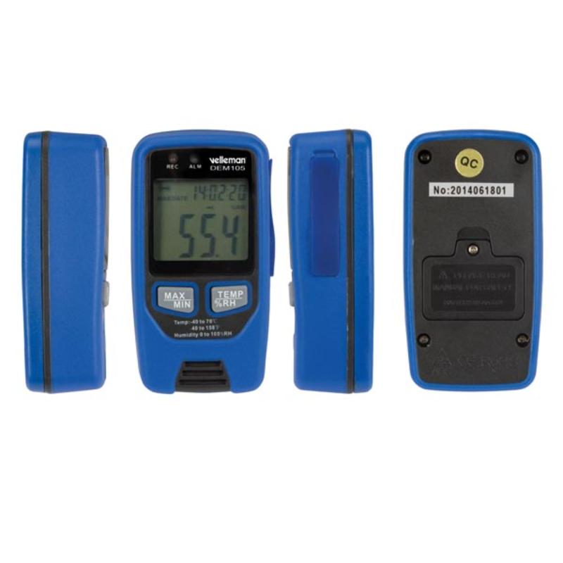 Datalogger voor temperatuur en vochtigheid - Velleman