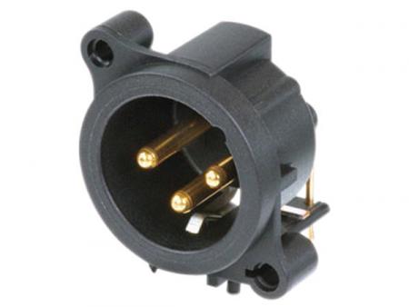NEUTRIK XLR MOUNTING CONNECTOR, 3-PIN MALE, SEPARATE GROUND CONTACT