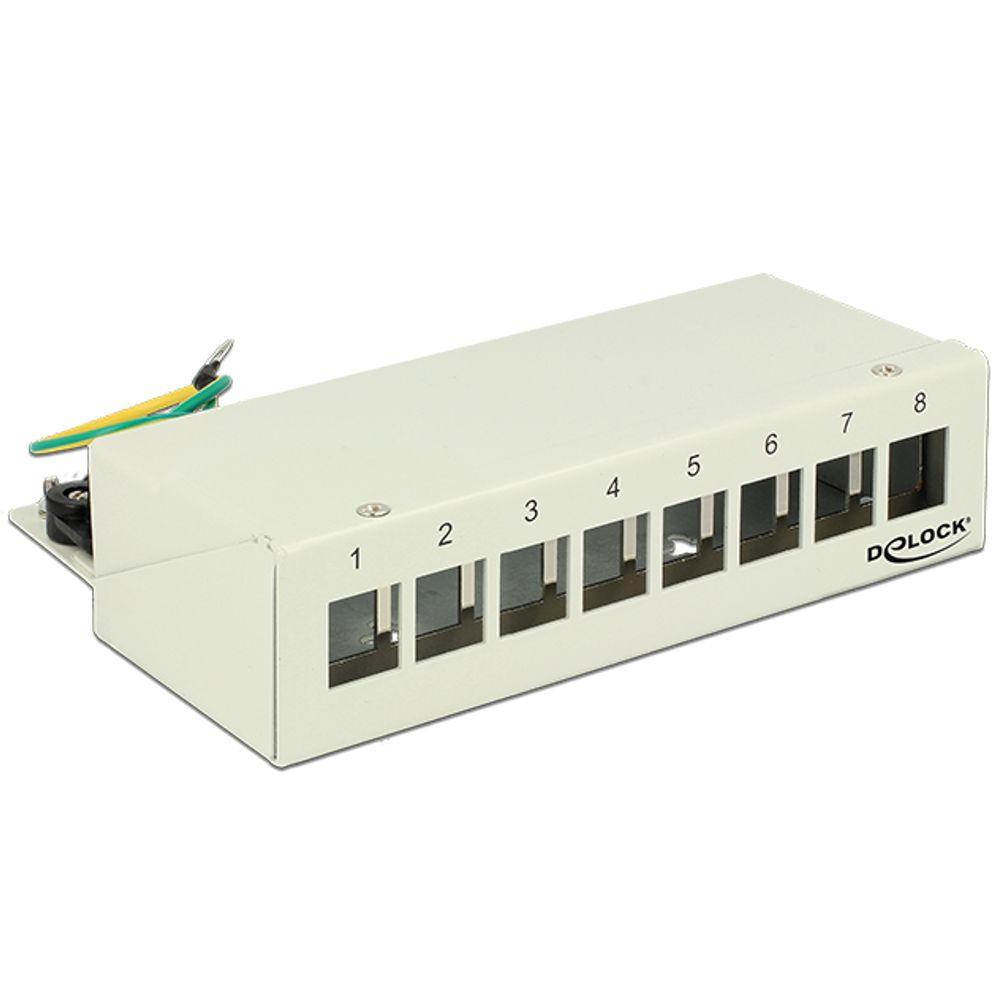 Delock Keystone Desktop Patchpanel 8 Port Grau delock kopen in de aanbieding Delock Keystone Desktop Patchpanel 8 Port Grau delock kopen in de aanbieding