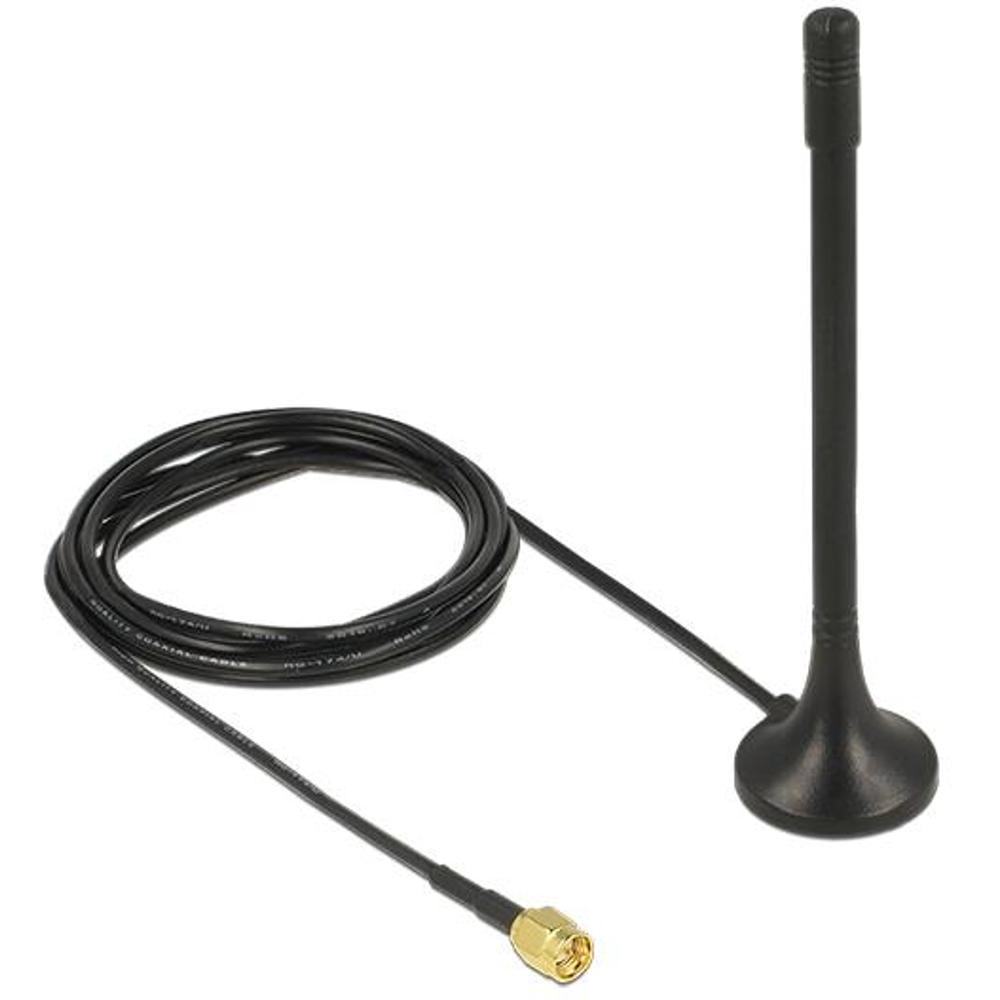 Delock Antenne Ism 433 Mhz Sma 2 Dbi 2 M Rg 174 Starr Omnidirektional delock kopen in de aanbieding