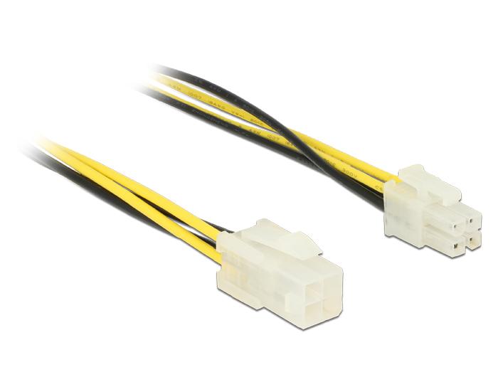 Delock Verlengkabel P4 4-pins Stekker > P4 4-pins Aansluiting 30 cm - Delock