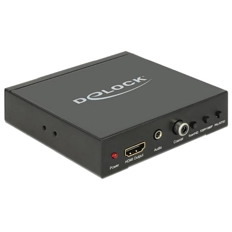 HDMI omvormer - Scart / HDMI naar HDMI / Coax / Jack - Delock