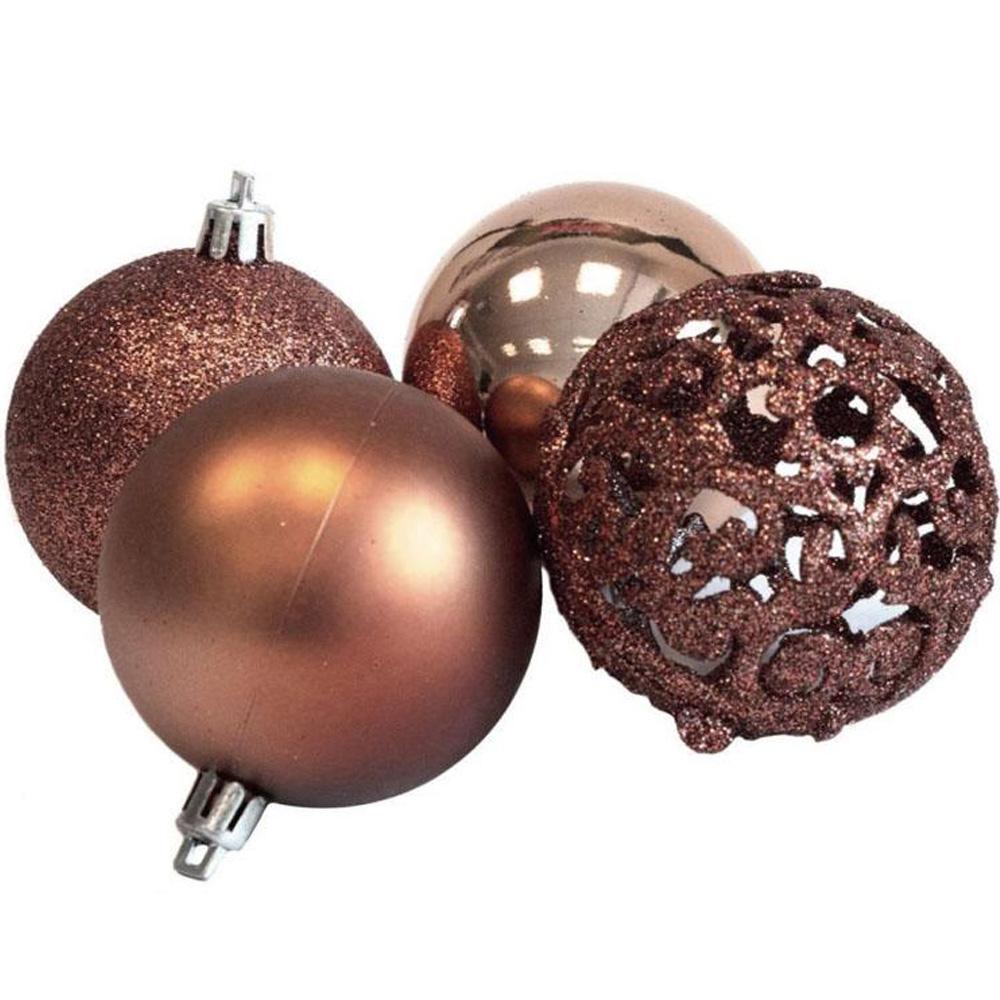 Teken een foto bellen Pathologisch Kerstballen - Bruin - Kleur: Bruin, Aantal: 100, Materiaal: Kunststof,  Afmetingen: Ø3/4/6cm.