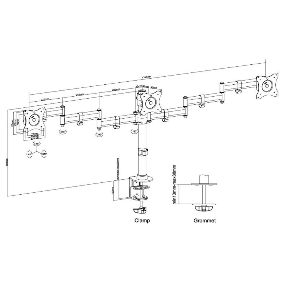 Monitor beugel - Neomounts by Newstar