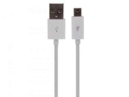 KABEL USB 2.0 A MANNELIJK naar MINI-USB 5P MANNELIJK WIT 1 m Vel