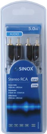 Sinox Plus Aansluitkabel 2Xrca 5 Mtr sinox plus kopen in de aanbieding