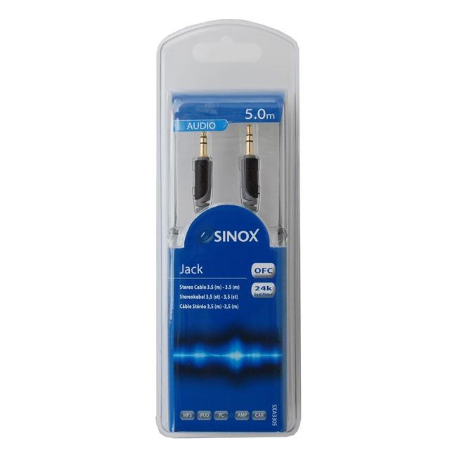 Sinox Plus Aansluitkabel 35Mm Stereo 5 Mtr Slim sinox plus kopen in de aanbieding