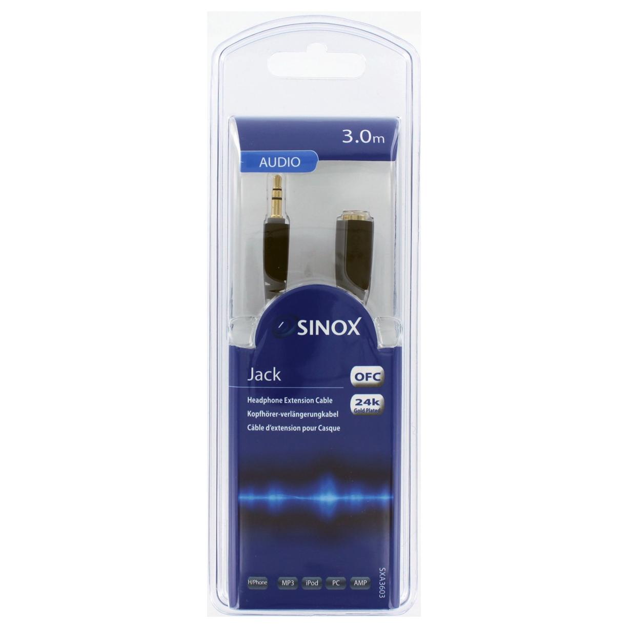 Sinox Plus Verlengkabel 35Mm Stereo 3 Mtr sinox plus kopen in de aanbieding