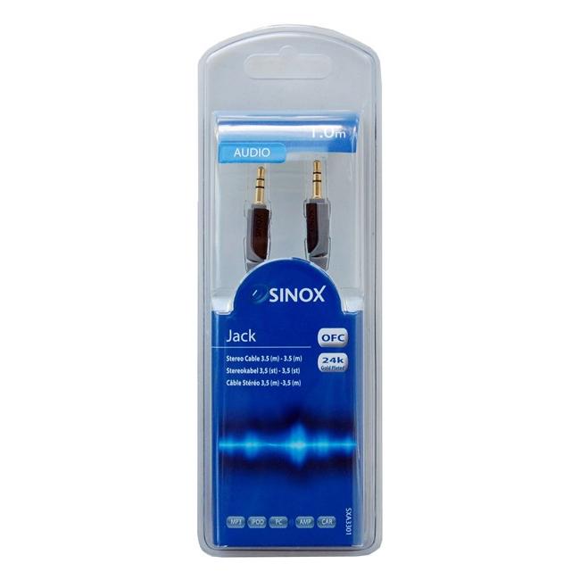 Sinox Plus Aansluitkabel 35Mm Stereo 1 Mtr Slim sinox plus kopen in de aanbieding