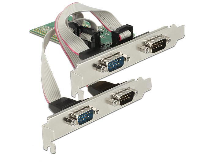 Delock PCI Express kaart > 4 x Seriële RS-232 - Delock