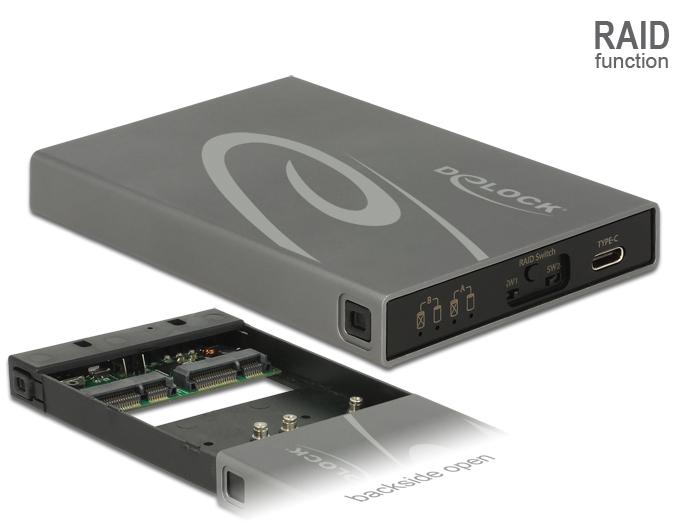 Delock Externes Gehause 2 X Msata Ssd Usb 31 Gen 2 Type Cac Buchse delock kopen in de aanbieding Delock Externes Gehause 2 X Msata Ssd Usb 31 Gen 2 Type Cac Buchse delock kopen in de aanbieding
