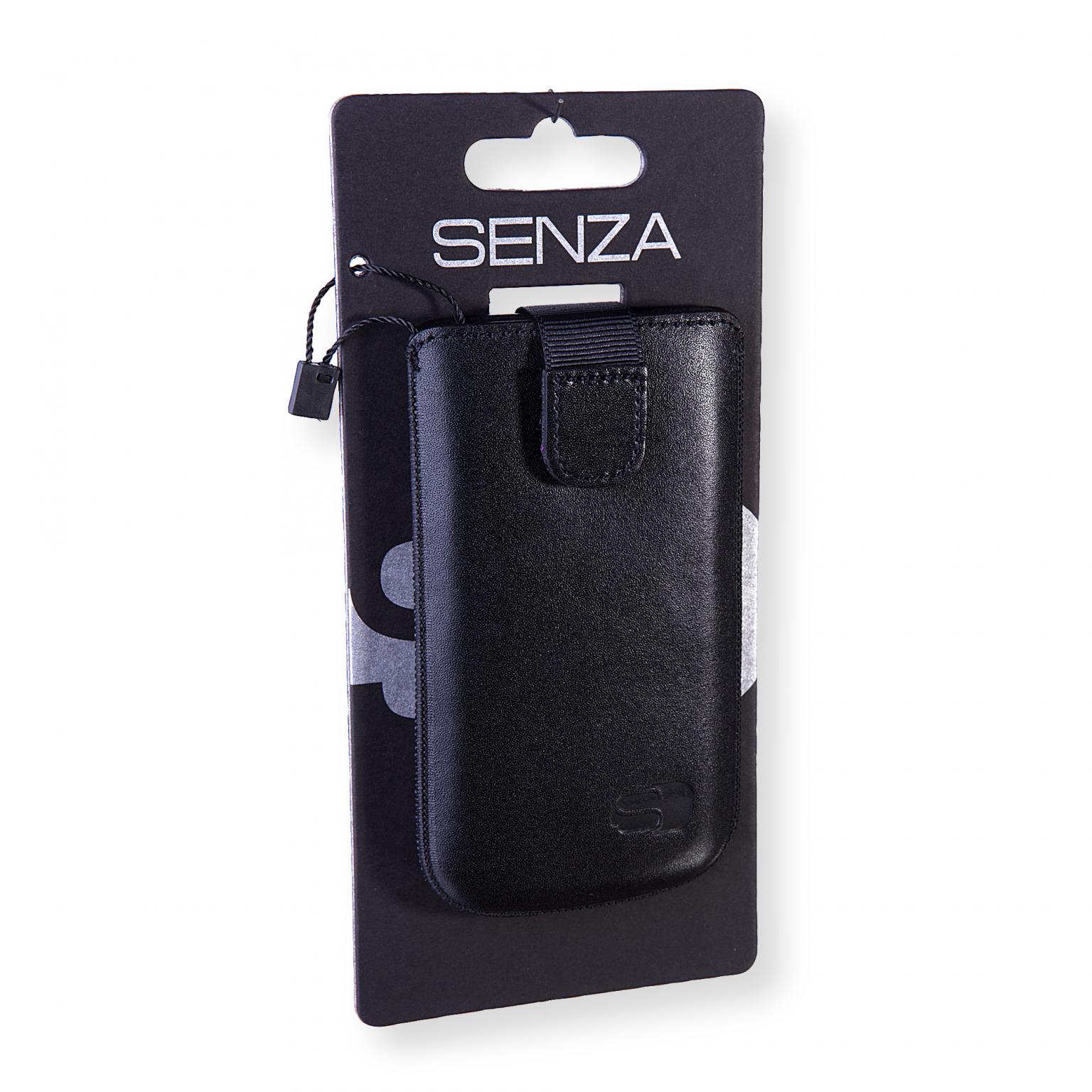 Slidecase leer zwart M
