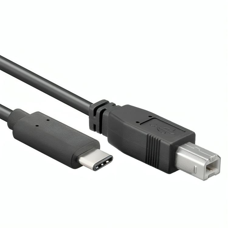 vers verfrommeld Generator USB C naar USB B kabel - Versie: 3.2 Gen 1x1 Aansluiting 1: USB C male  Aansluiting 2: USB B male Max. snelheid: 480 Mbit/s Lengte: 0.5 meter