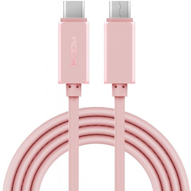 Rock Chargesync Data Cable Usb C To C 30 1M Rose Gold rock kopen in de aanbieding