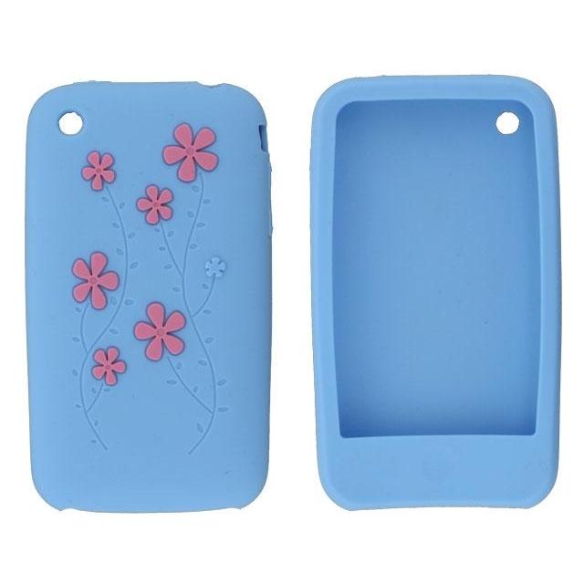 Xccess Silicone Case Apple Iphone 3Gs Flower Light Blue xccess kopen in de aanbieding