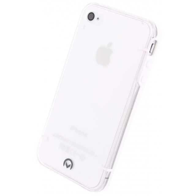 Mobilize Hybrid Case Transparent Apple Iphone 44S White mobilize kopen in de aanbieding