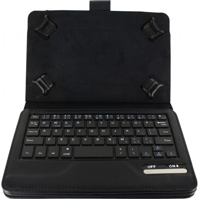 periodieke is er cap Tablet hoesje met toetsenbord - Universeel - 7 t/m 8 inch - Tablet -  Universele Beschermhoes met toetsenbord, Geschikt voor: Tablets 7 t/m 8 inch,  Materiaal: Imitatieleder, Merk: Xccess Bluetooth Keyboard Stand Case,  Bluetooth toetsenbord, Kleur: Zwart.