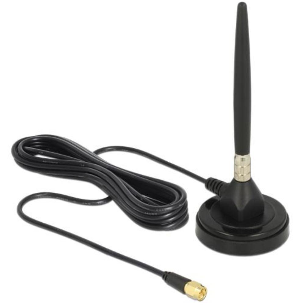 Uitgaand Verwaand weduwnaar GSM antenne - Type: RG-174, Impedantie: 50 Ohm, Aansluiting: SMA male,  Versterking: 3 dBi, Frequentie: 824 ~ 2170 MHz.