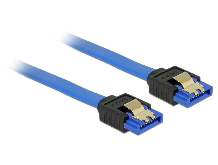 Delock Kabel SATA 6 Gb/s connector recht > SATA connector recht 20 cm blauw met - Delock