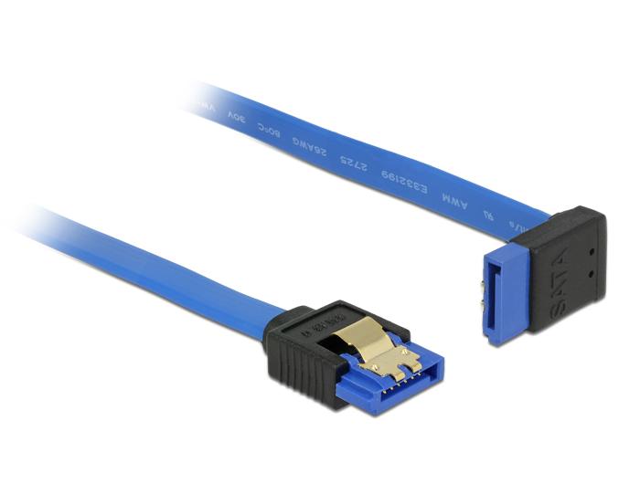 Delock Kabel SATA 6 Gb/s connector recht > SATA connector hoekig boven 20 cm b - Delock