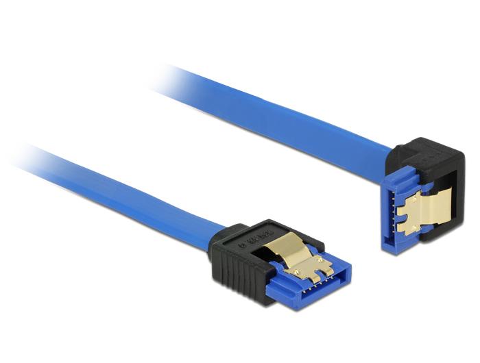 Delock Kabel SATA 6 Gb/s Stekker recht > SATA Stekker naar beneden gehoekte 10 cm - Delock