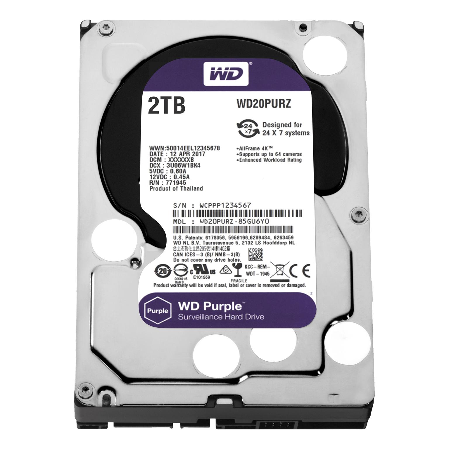 Hdd Purple 2Tb 35 Sata 6Gbs 64Mb Western Digital western digital kopen in de aanbieding