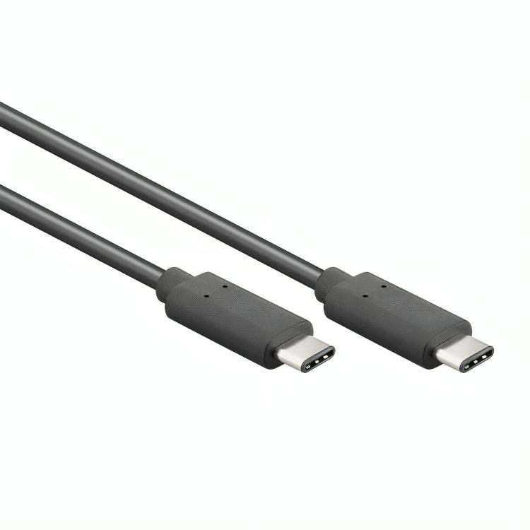 Gezag steak klep USB C naar USB C kabel - Versie: 3.2 Gen 1x2 Aansluiting 1: USB C male  Aansluiting 2: USB C male Lengte: 0.5 meter