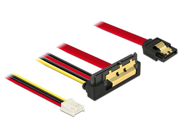 Delock Kabel SATA 6 Gb/s 7-pins Vrouwelijk + Floppy 4-pins Voeding Vrouwelijk - Delock