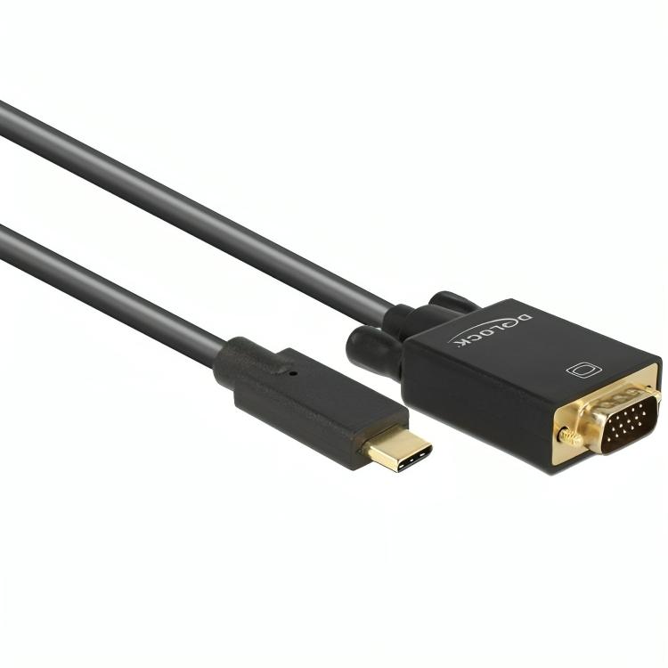 Trouwens club Luidspreker USB C naar VGA kabel - Versie: 3.2 Gen 1x1 Aansluiting 1: USB C male  Aansluiting 2: VGA male Max. resolutie: 1920x1080@60Hz Lengte: 1 meter
