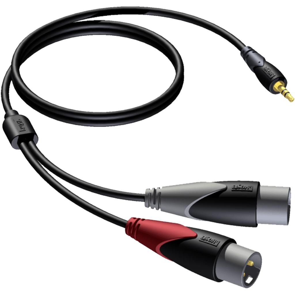 XLR - Jack kabel - Stereo - Gebalanceerd - Versie: 2-polig - Stereo, Afgeschermd: Enkel