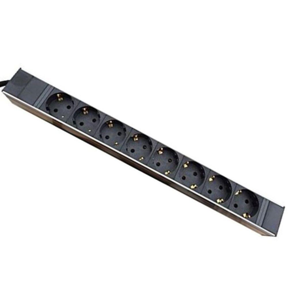 19 inch stekkerdoos - 8-voudig - Alfaco