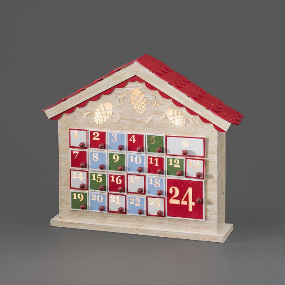 Kersthuisje - led kerstverlichting binnen - 29 lampjes - 36 x 42 cm - warm wit