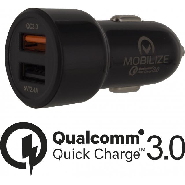 Mobilize Smart Car Charger Dual Usb 48A With Qc30 Black mobilize kopen in de aanbieding Mobilize Smart Car Charger Dual Usb 48A With Qc30 Black mobilize kopen in de aanbieding