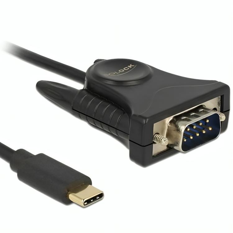 USB-C (m) naar 9-pins SUB-D / 25-pins SUB-D (m) seriële RS232 adapter / FTDI chip