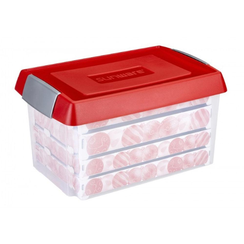 Sunware Q-line transparante opbergbox met 7 bakjes 3,5 liter