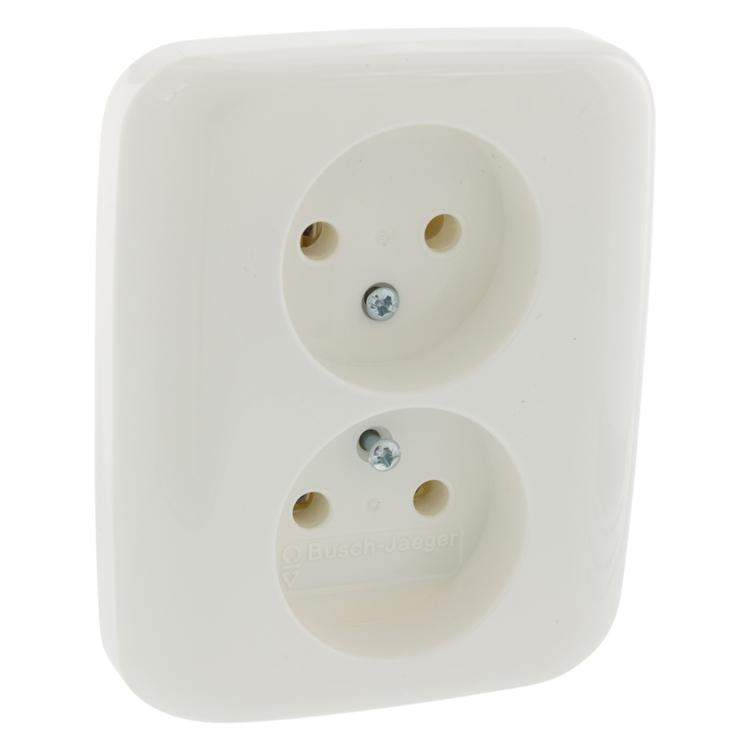 Inbouw stopcontact 2-voudig Busch-jaeger
