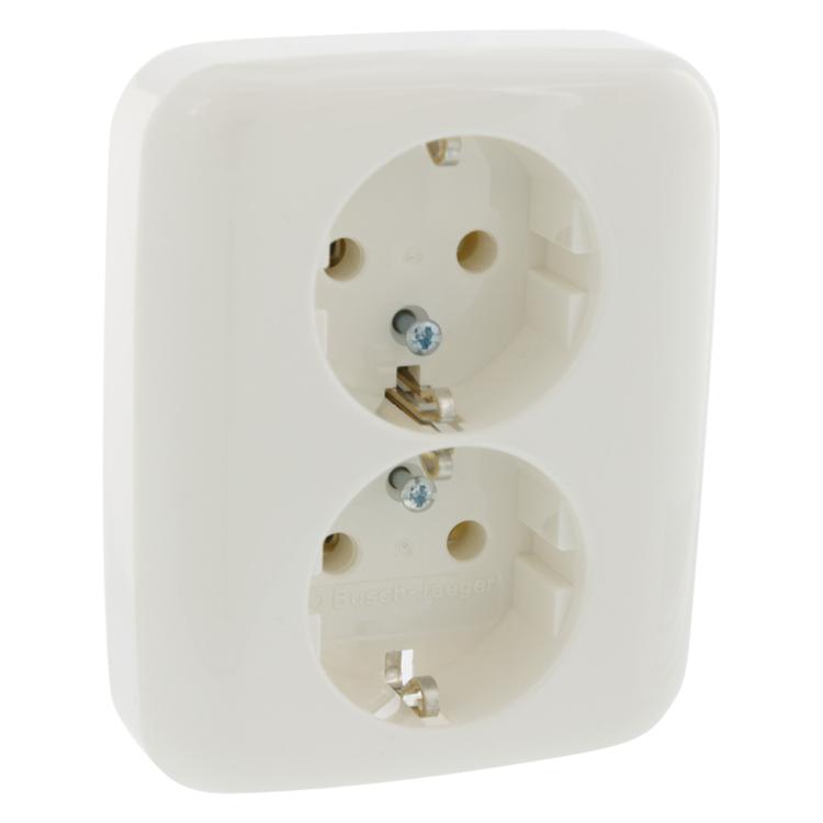 Inbouw stopcontact 2-voudig Busch-jaeger