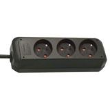 Brennenstuhl 1157504130 Eco-Line, stekkerdoos, 3 sockets type E, 3m, zwart - Brennenstuhl