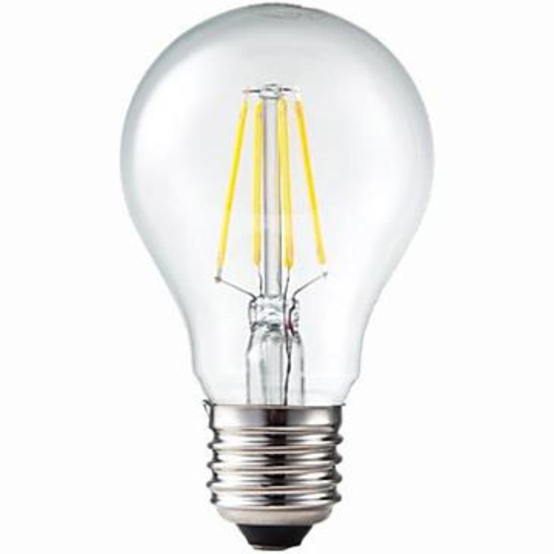 bladeren affix Afscheiden Filament Led Lamp - 800 Lumen - Lamptype: E27 - Led, Vermogen: 7.5 Watt -  230 Volt, Lichtsterkte: 800 lumen, Afmetingen: Ø60mm/H104mm, Lichtkleur:  Extra warm wit - 2700 K.
