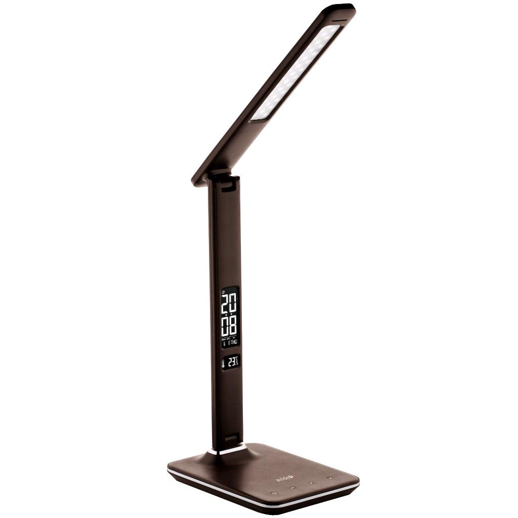 FeinTech LTL00700 Led-monitorlamp, USB, ruimtebesparende aluminium bureaulamp, helderheid, dimbaar en instelbare kleurtemperatuur van daglicht-wit tot warm wit, klemlamp, kantelbaar, zwart