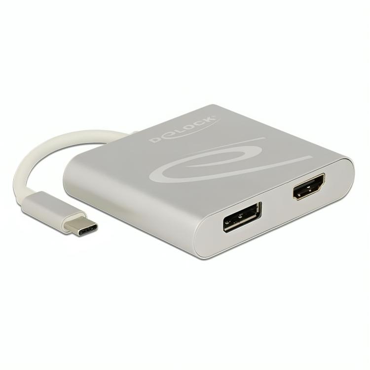 USB C naar HDMI + Displayport omvormer - Delock