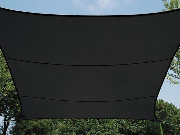 WATERDOORLATEND ZONNEZEIL - VIERKANT - 3.6 x 3.6 m - KLEUR: ANTRACIET