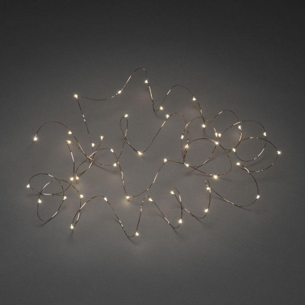 Draadverlichting - led kerstverlichting binnen - 50 lampjes - 4.9 meter - warm wit
