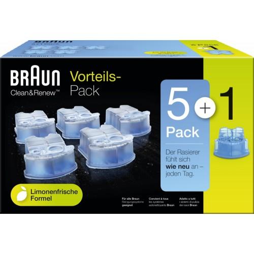 Braun Clean & Renew Refill CCR 5+1 Pack - Cleans A unique alcohol-based ...