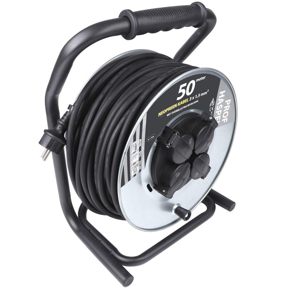 Kabelhaspel - 50 meter - Q-LINK