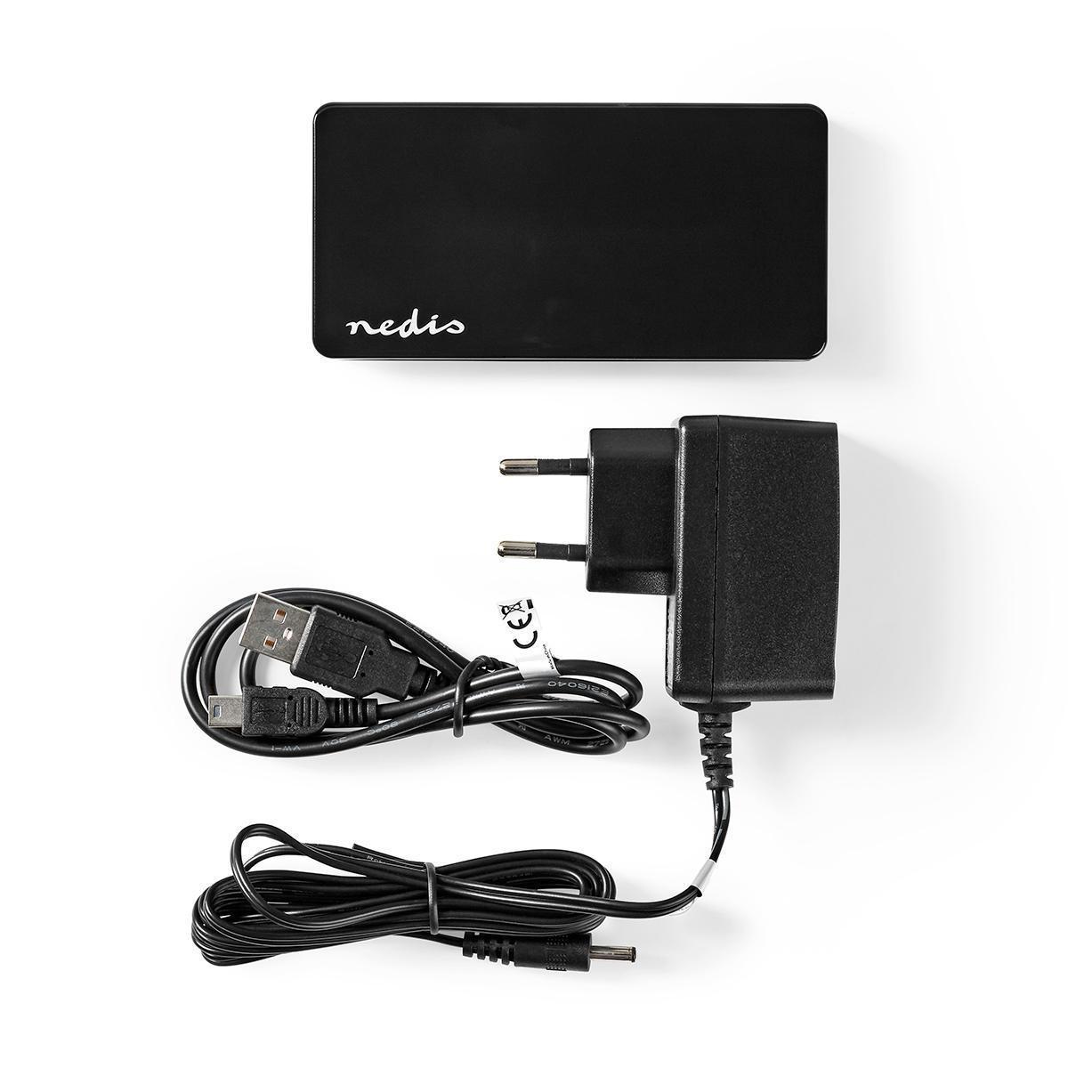 USB A splitter hub met 7 poorten en optionele externe voeding