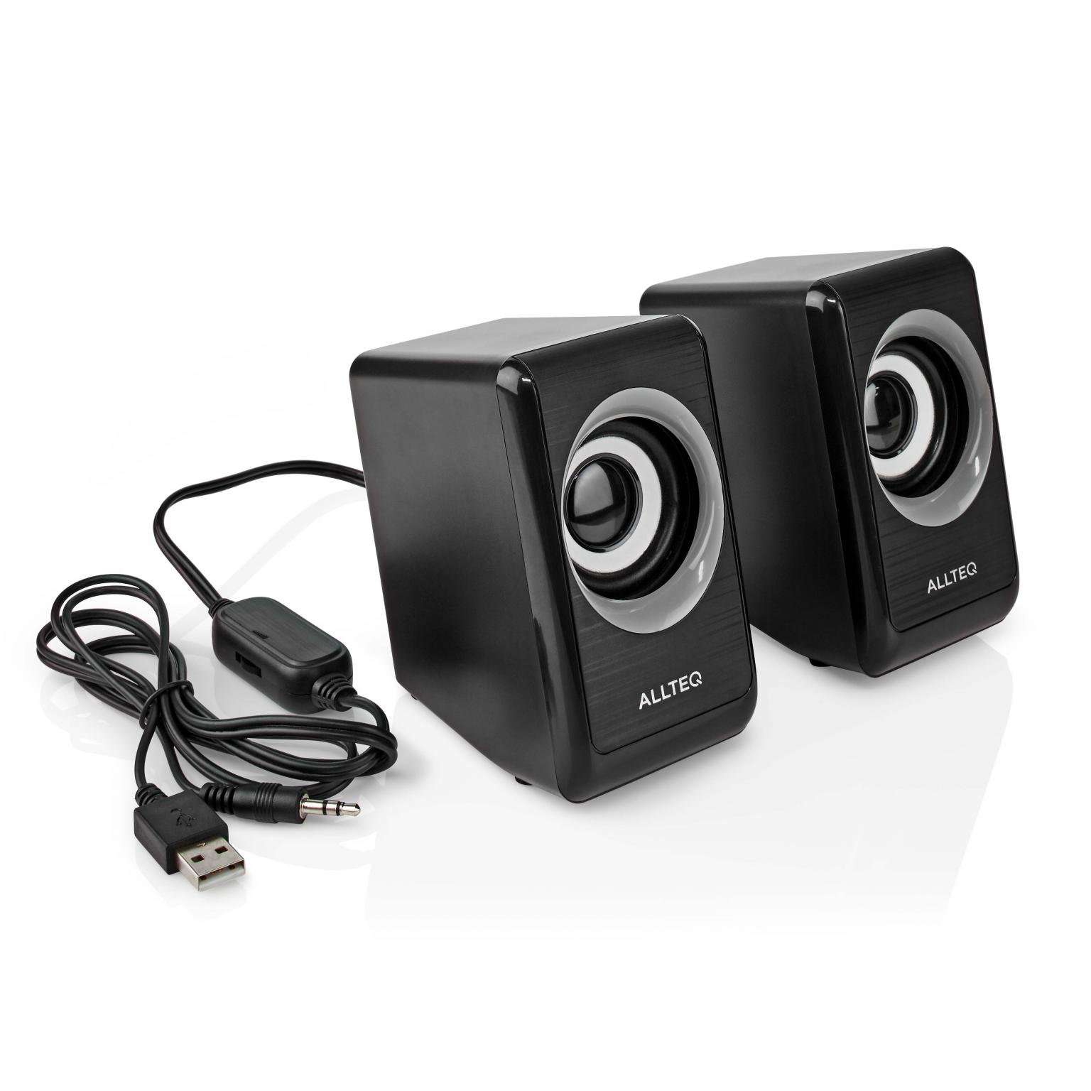 teller Mam ontgrendelen Speaker - Type: PC speaker, Audiokanalen: 2.0, Ingang: Jack 3.5mm male,  Voeding: USB, RMS vermogen: 2x3 Watt.