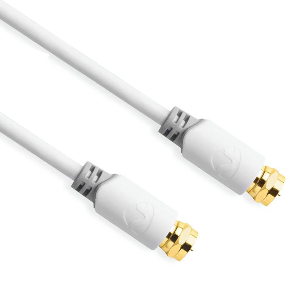 Stroomkabel verlenging met platte stekker, 8 m stroomkabel verlenging netsnoer, 2-in-1 type C eurostekker naar Eurobuchse, 0,75 mm² max. 2,5 A/250 V voor thuis, tv, wit