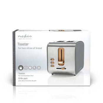 Nedis KABT510EWT Broodrooster – 2 Brede Sleuven – 6