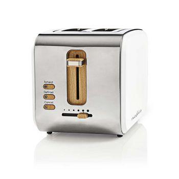 Broodrooster 2 brede sleuven Soft-touch Wit
